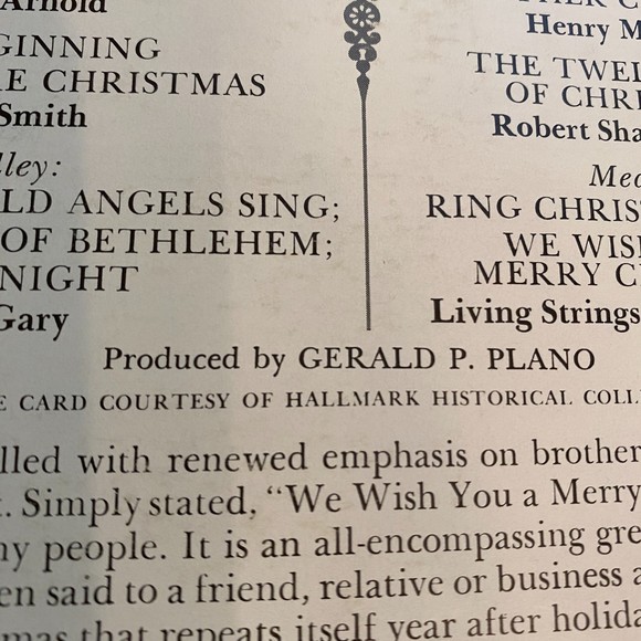 Vintage "We Wish You A Merry Christmas" Vinyl LP Record 33 RPM 1970 - Picture 9 of 9